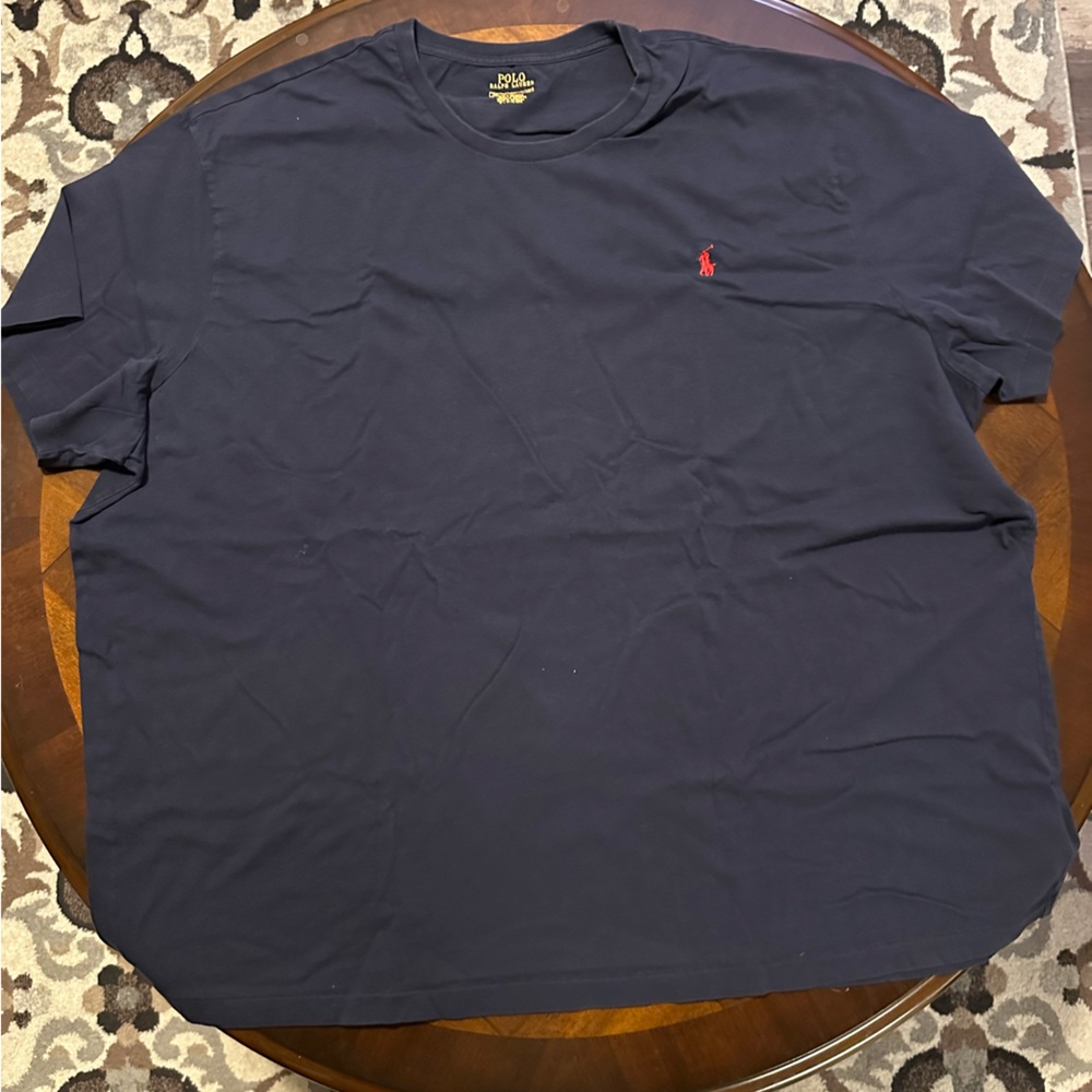 Navy - Polo Cotton Crew Neck Shirt 3XB